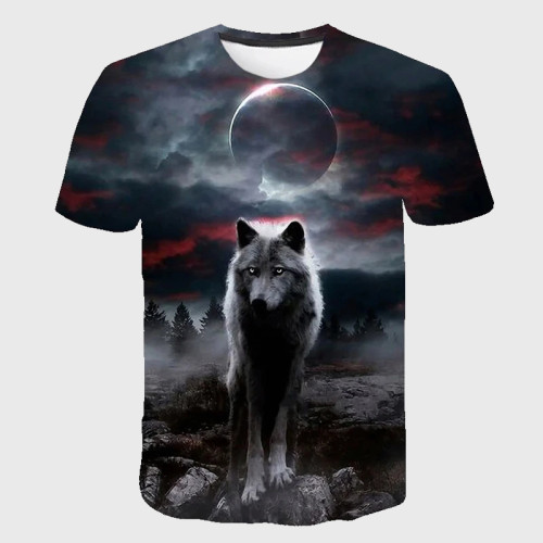 Family Matching T-shirt Mountain Wolf Moon T-Shirt