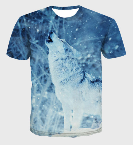Family Matching T-shirt Snowy Wolf Howl T-Shirt