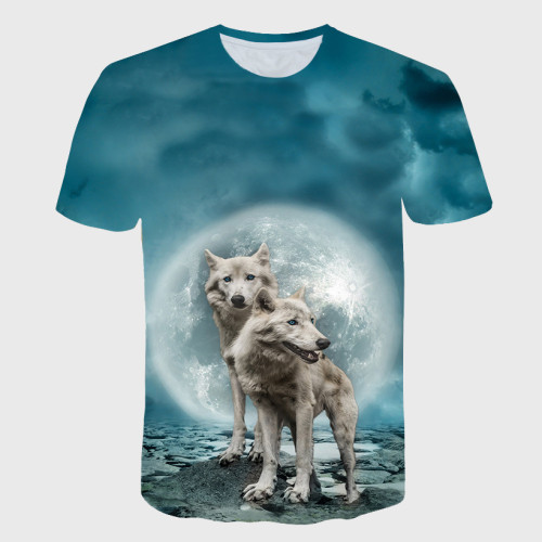 Family Matching T-shirt Wolf Couples Print T-Shirt