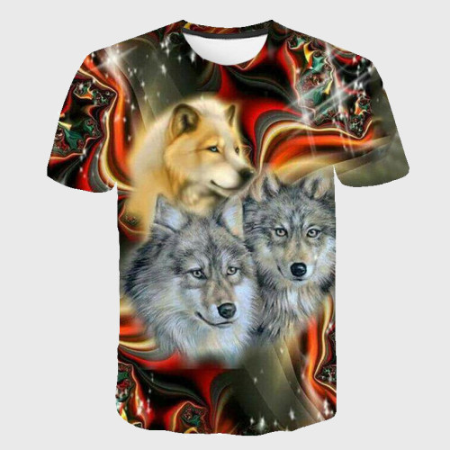 Family Matching T-shirt Wolf Packs Print T-Shirt