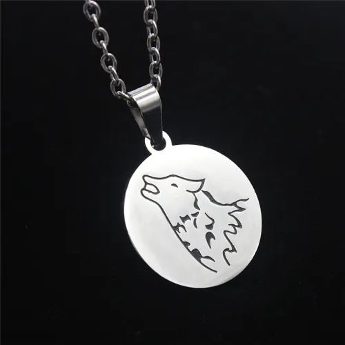 Wolf Howling Necklace