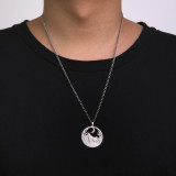 Wolf Howling At Moon Necklace