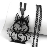 Wolf Howl In Forest Necklace