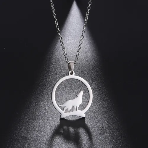 Wolf Howling Necklace