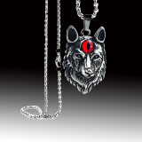 Red Eye Wolf Necklace