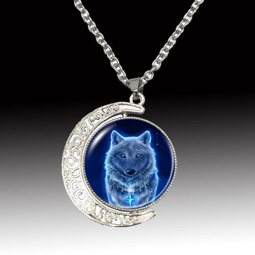 Rotatable Wolf Necklace