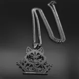 Wolf Howl In Forest Necklace