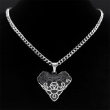 Celtic Double Wolf Love Necklace