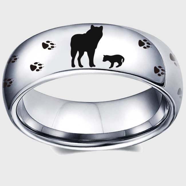 Mom And Baby Wolf Ring