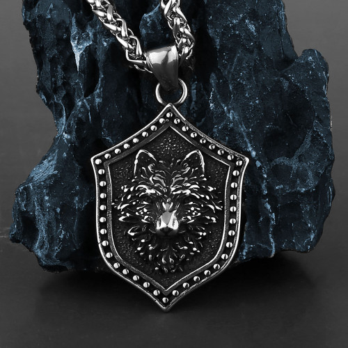 Shield Wolf Necklace