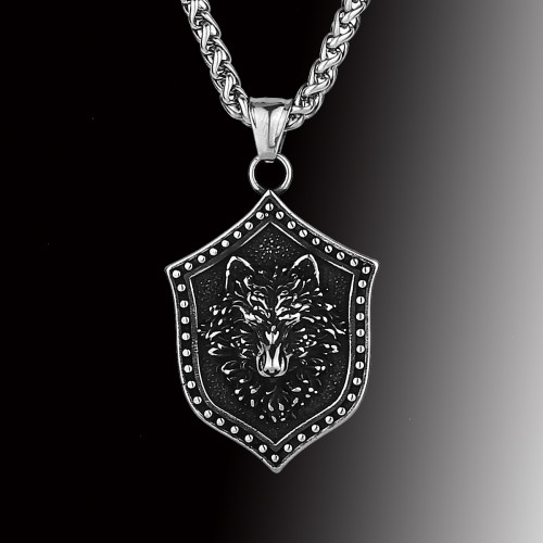 Shield Wolf Necklace