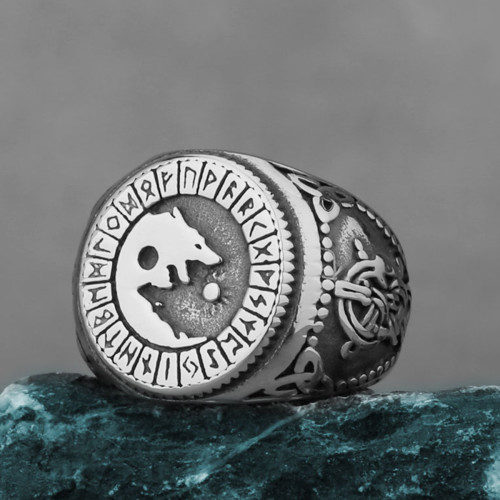 Yin Yang Wolf Ring