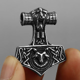 Old Man Wolf Head Anchor Necklace