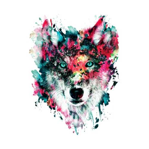 Watercolor Wolf Pillow Case