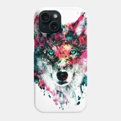 Watercolor Wolf Phone Case