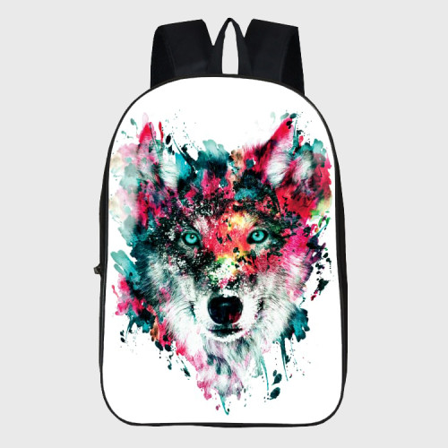 Watercolor Wolf Backpack
