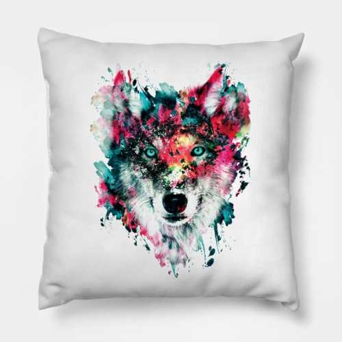 Watercolor Wolf Pillow Case