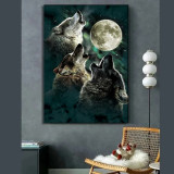 Three Wolf Moon Painting Art