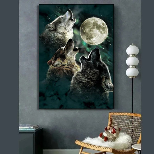 Three Wolf Moon Wall Art