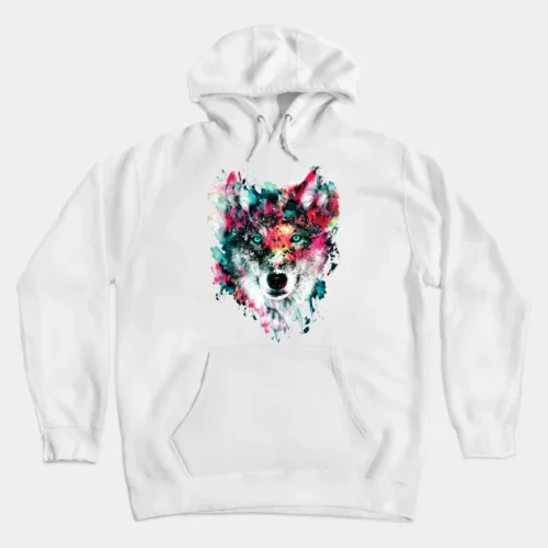 Watercolor Wolf Hoodie