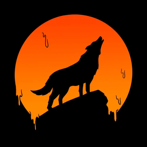 Howling Wolf Moon Pillow Case