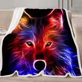 Galaxy Wolf Blanket