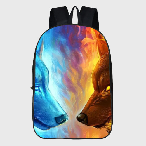 Fire Ice Wolf Backpack