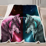 Galaxy Double Wolf Blanket