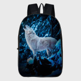 Winter Howling Wolf Backpack