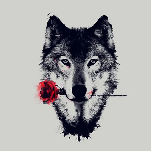 Rose Wolf Blanket