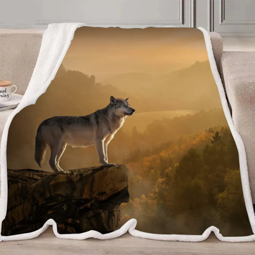 Mountain Wolf Blanket