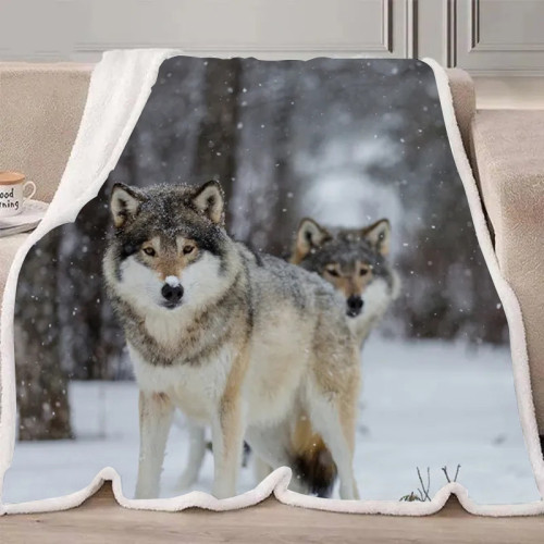 Grey Wolf Blanket