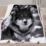 Animal Wolf Blanket