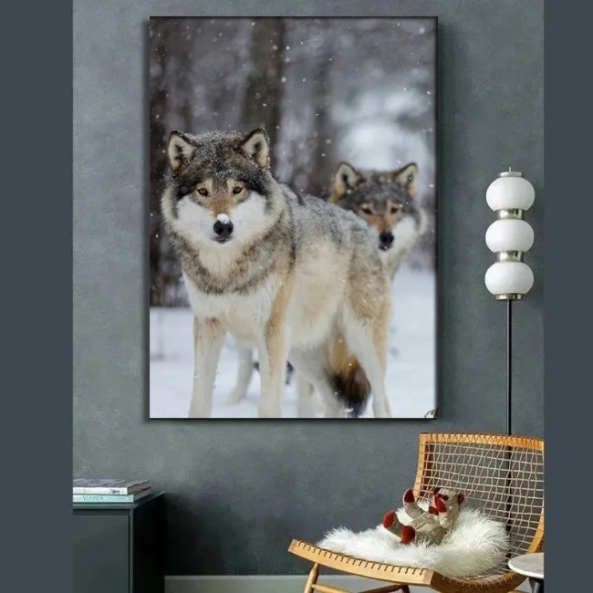 Grey Wolf Painting Art