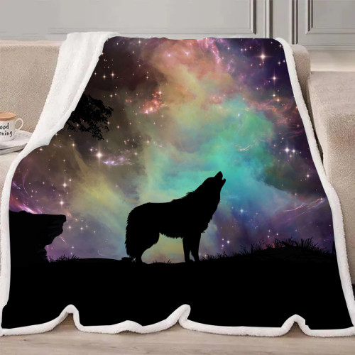 Wolf Galaxy Blanket