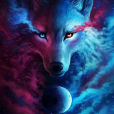 Cosmic Wolf Wall Art