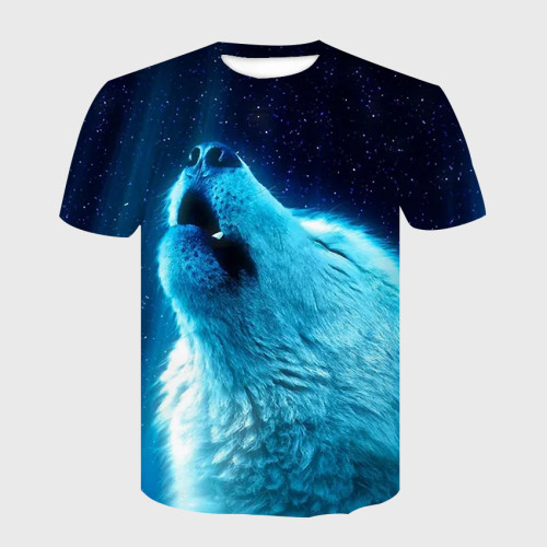 Galaxy Howling Wolf T-Shirt