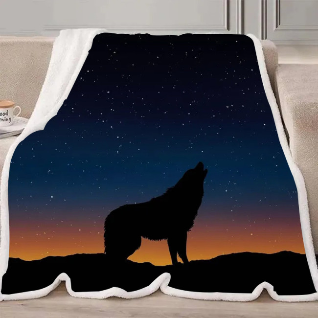 Night Wolf Blanket