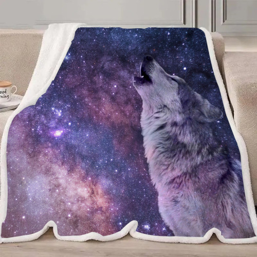 Wolf Galaxy Blanket