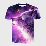 Purple Galaxy Wolf T-Shirt