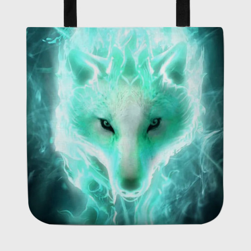 Flame Wolf Tote Bag