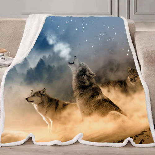 Wolf Cosmic Blanket