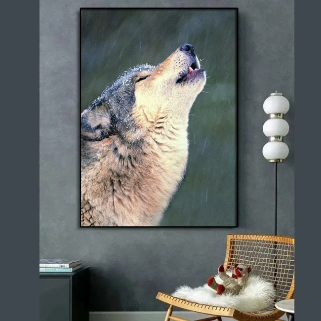 Wolf Howl Painting Art