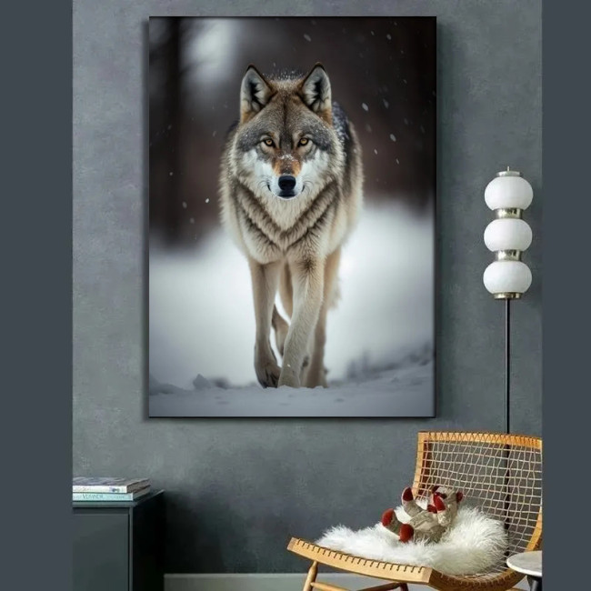 Wolf Print Painting Art