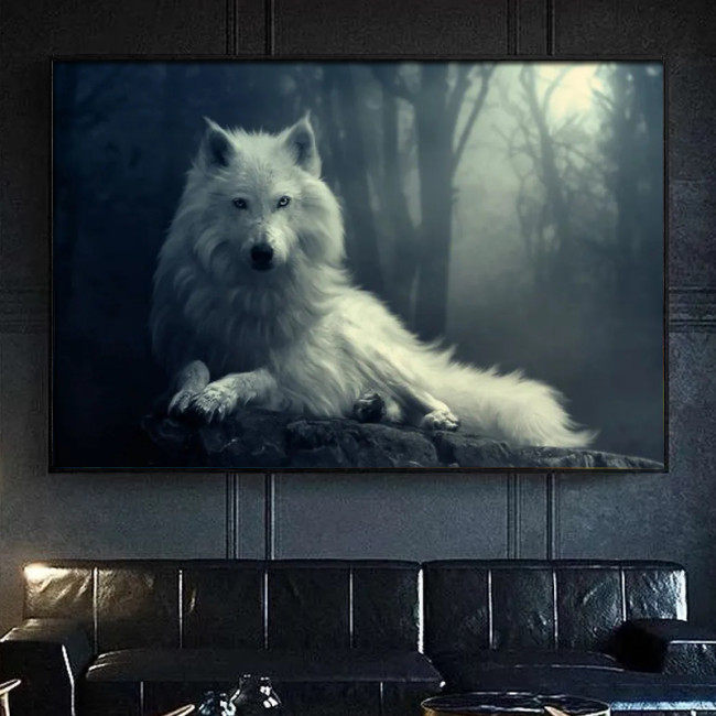 Arctic Wolf Art Painting Art