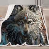 Native Wolf Blanket