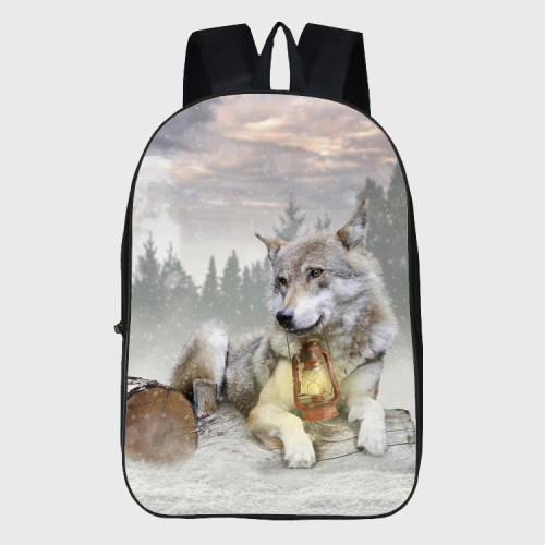 Christmas Wolf Backpack