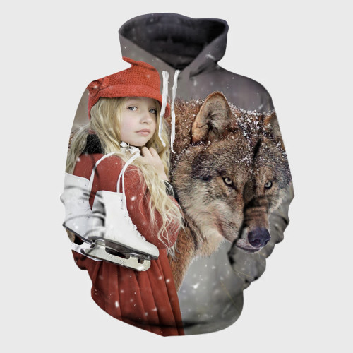 Wolf And Girl Hoodie