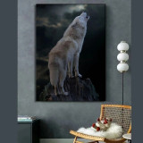 Wolf Howling Painting Art