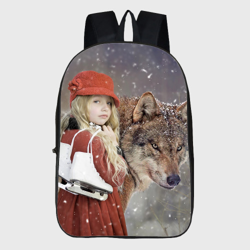 Wolf And Girl Backpack